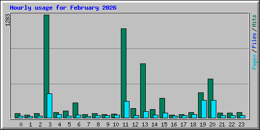 Hourly usage for February 2026