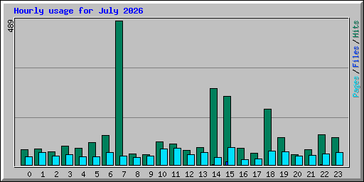 Hourly usage for July 2026